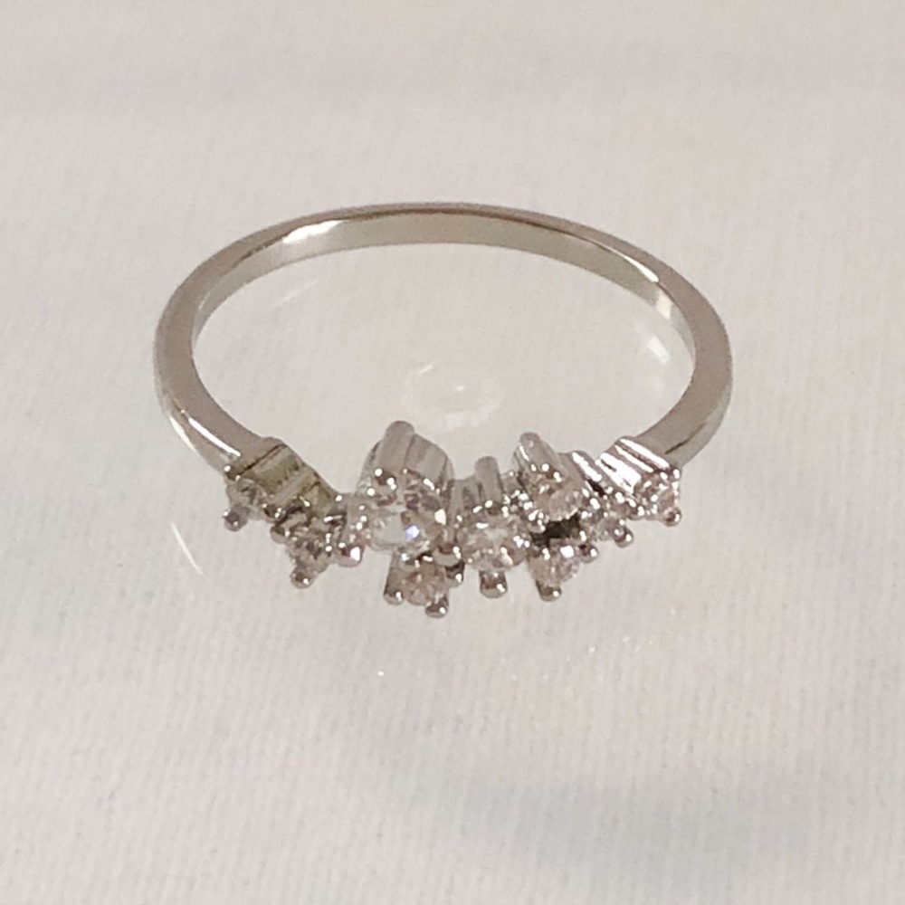 Silver Plated Cluster Ring